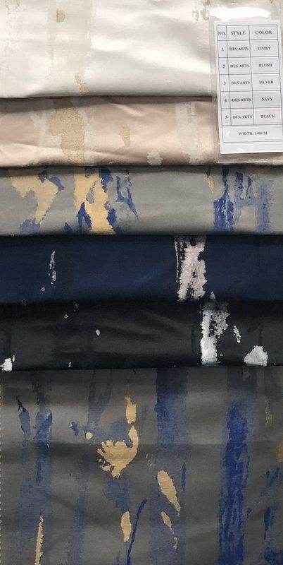 silver-1 Des Arts Jacquard Fabric by the Yard - 55 Inch Wide