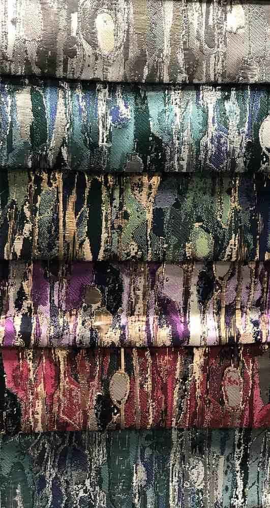 Fuchsia LYNN Jacquard Print Metallic Fabric by the Yard - 118 Inch Wide