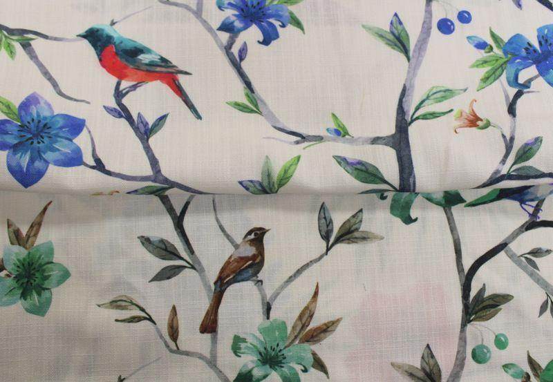Parrot Digital Print Fabric – Blue Parrot