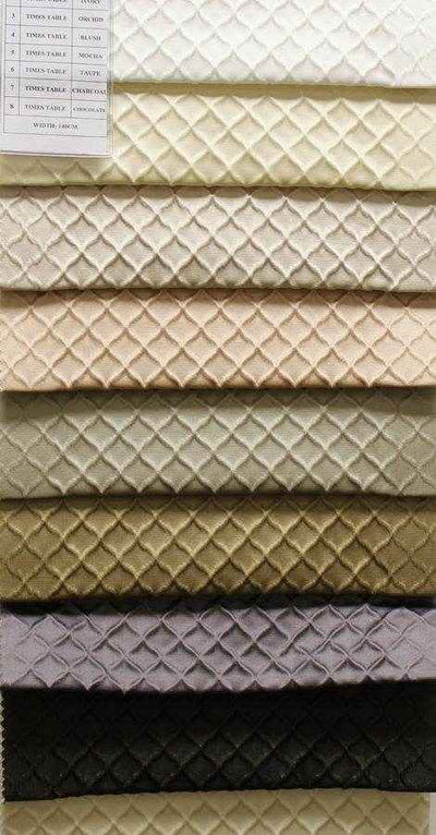 Times Table Jacquard Fabric – Charcoal