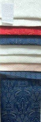 Navy Track Jacquard Fabric by the Yard - 115 Inch Wide