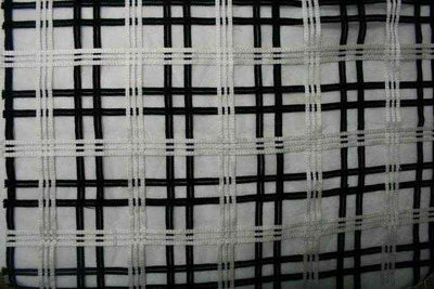 Country Cottage Embroidered Lace Fabric – Black