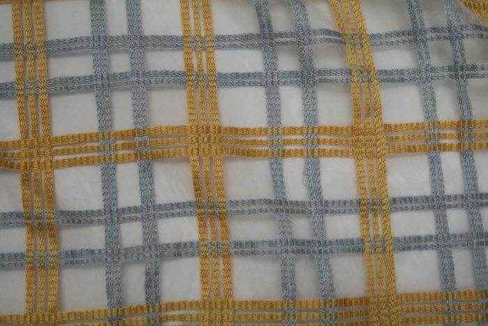 silver-1 COUNTRY COTTAGE Embroidered Fabric by the Yard - 54 Inch Wide