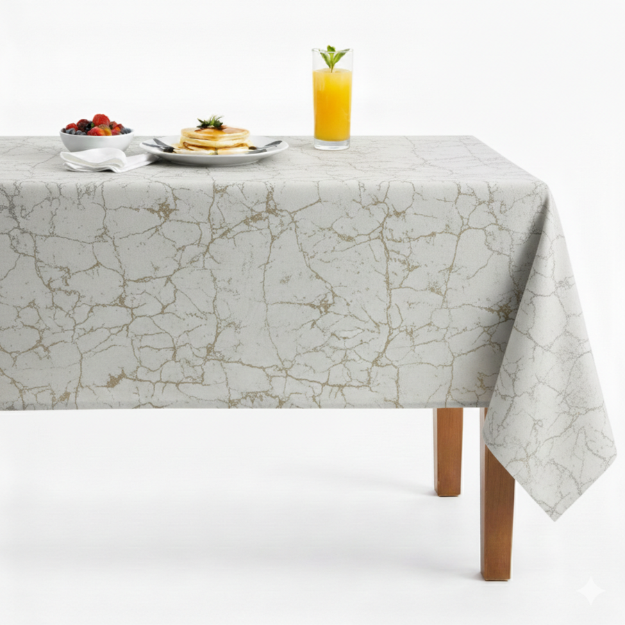 Calcutta Metallic Jacquard Tablecloth – Antique
