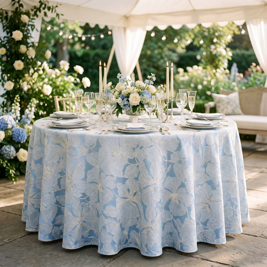 Cambridge Blue Tablecloth — styled table