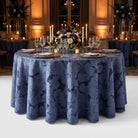Cambridge Navy Tablecloth — styled table