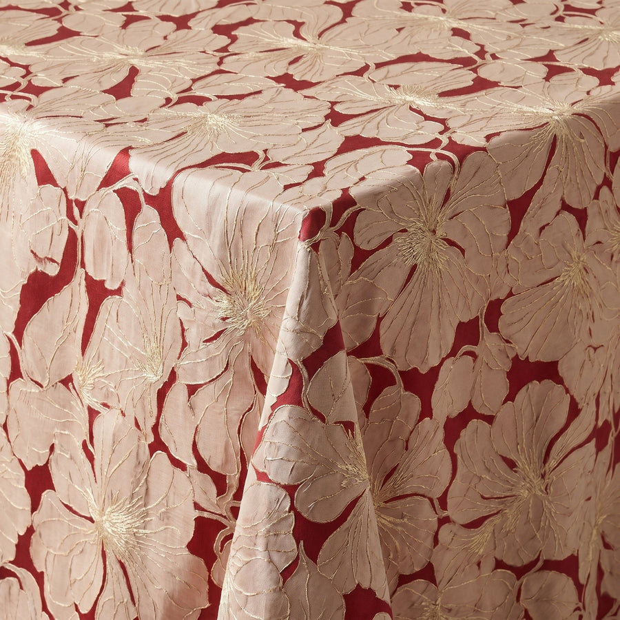 Cambridge Wine Tablecloth — fabric detail