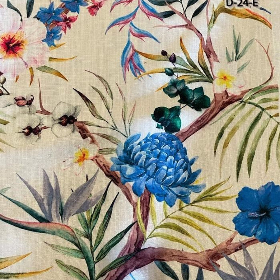 Carnation Blue Tablecloth — fabric swatch