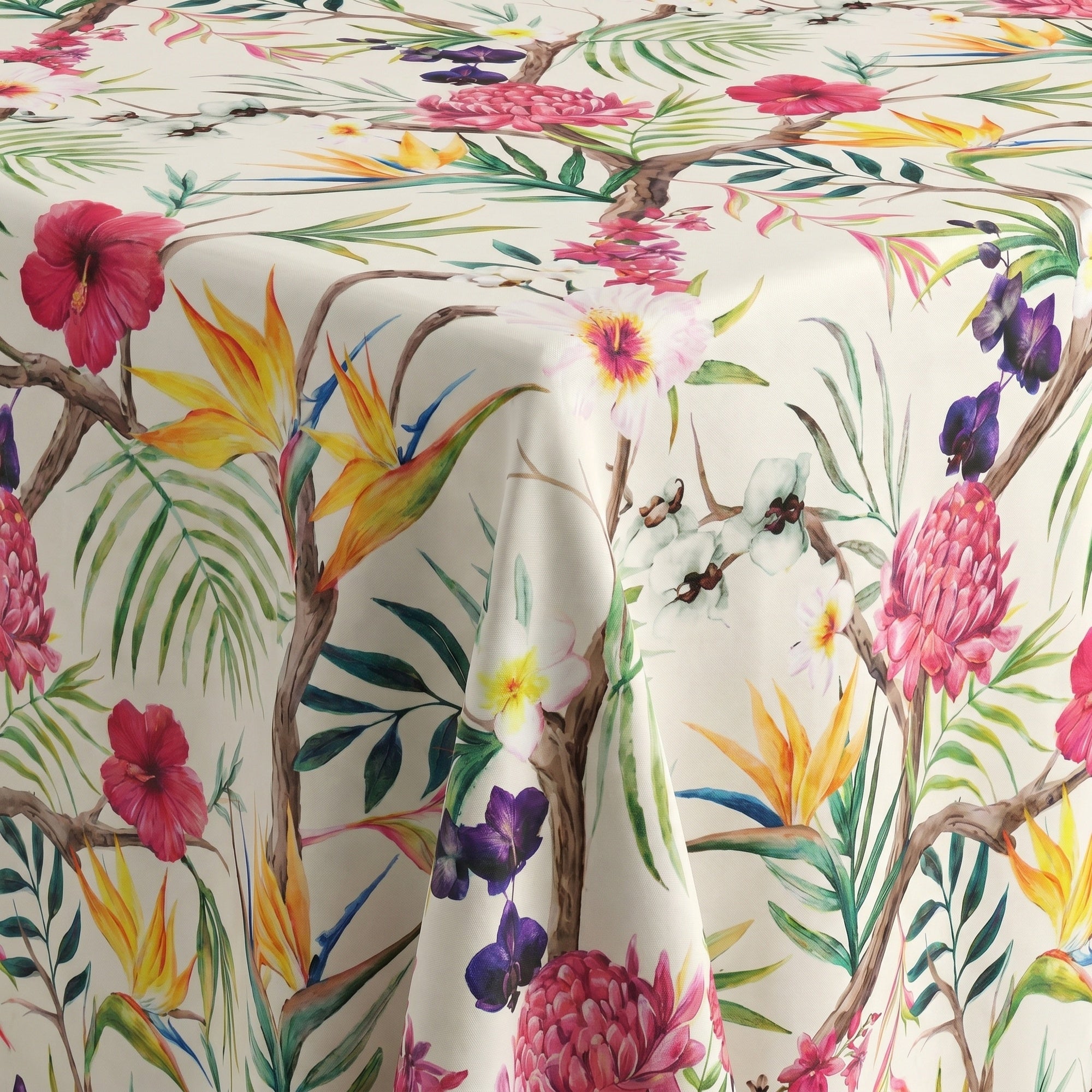 Carnation Red Tablecloth — fabric detail