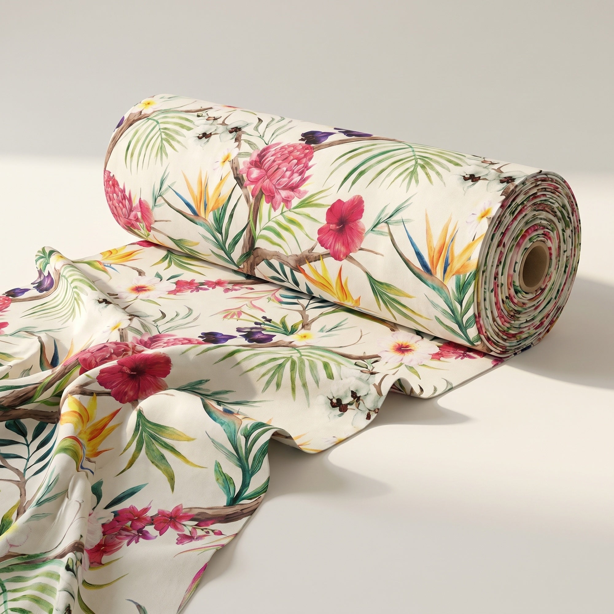 Carnation Red Fabric — fabric roll