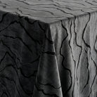 Celeste Black Tablecloth — fabric detail