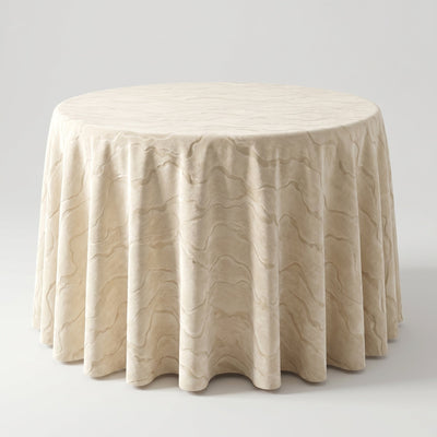 Celeste Velvet Tablecloth – Ecru
