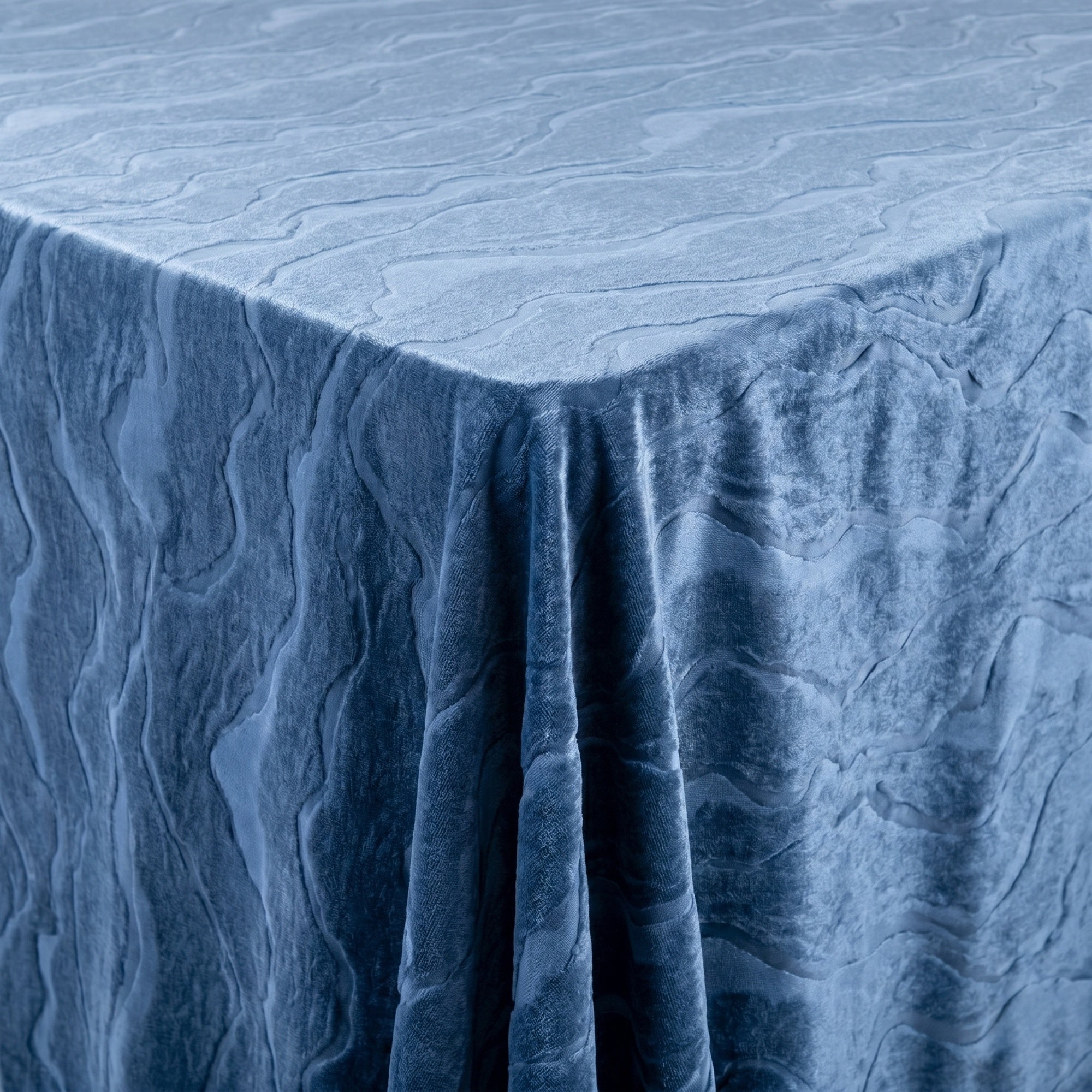 Celeste Navy Tablecloth — fabric detail