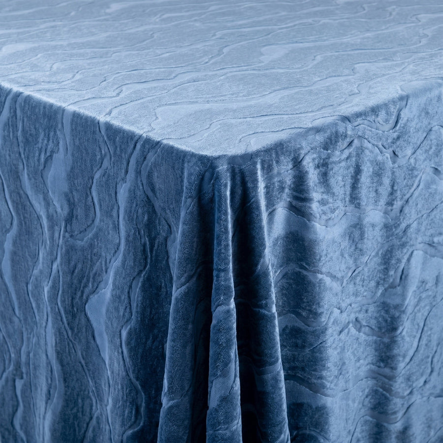 Celeste Navy Tablecloth — fabric detail
