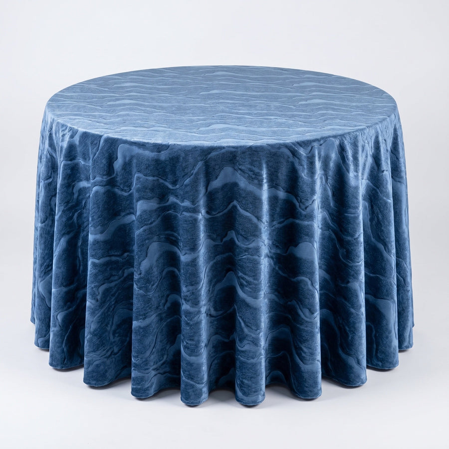 Celeste velvet fabric in Navy, by the yard