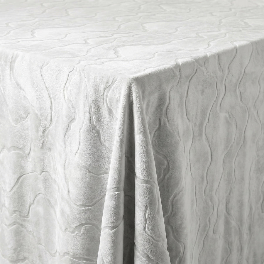 Celeste Silver Tablecloth — fabric detail