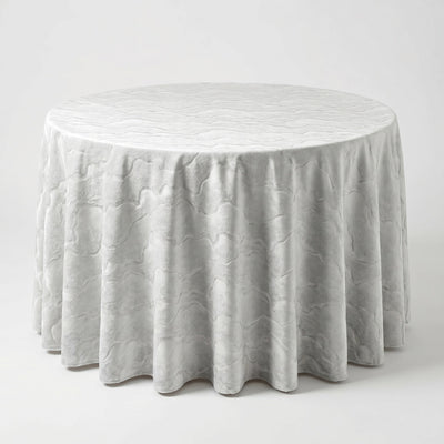 Celeste Velvet Tablecloth – Silver