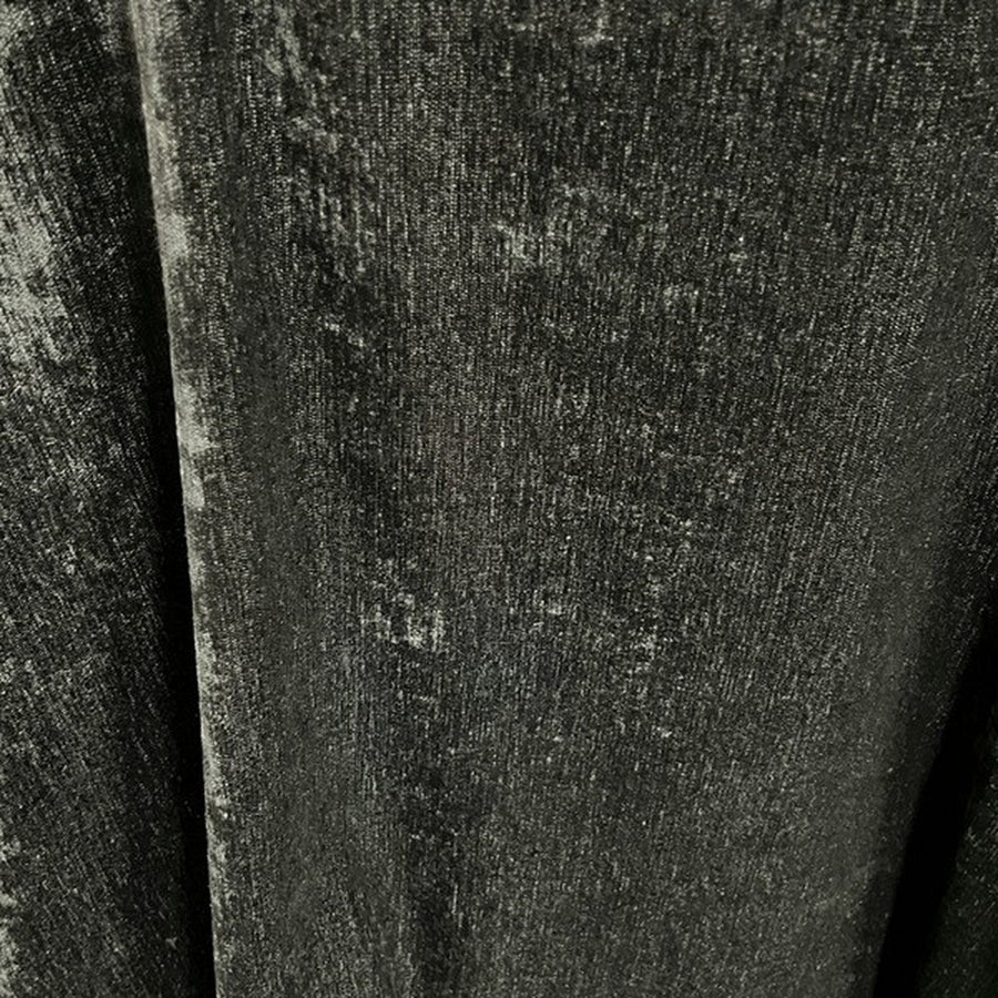 Chenille Black Fabric — fabric swatch