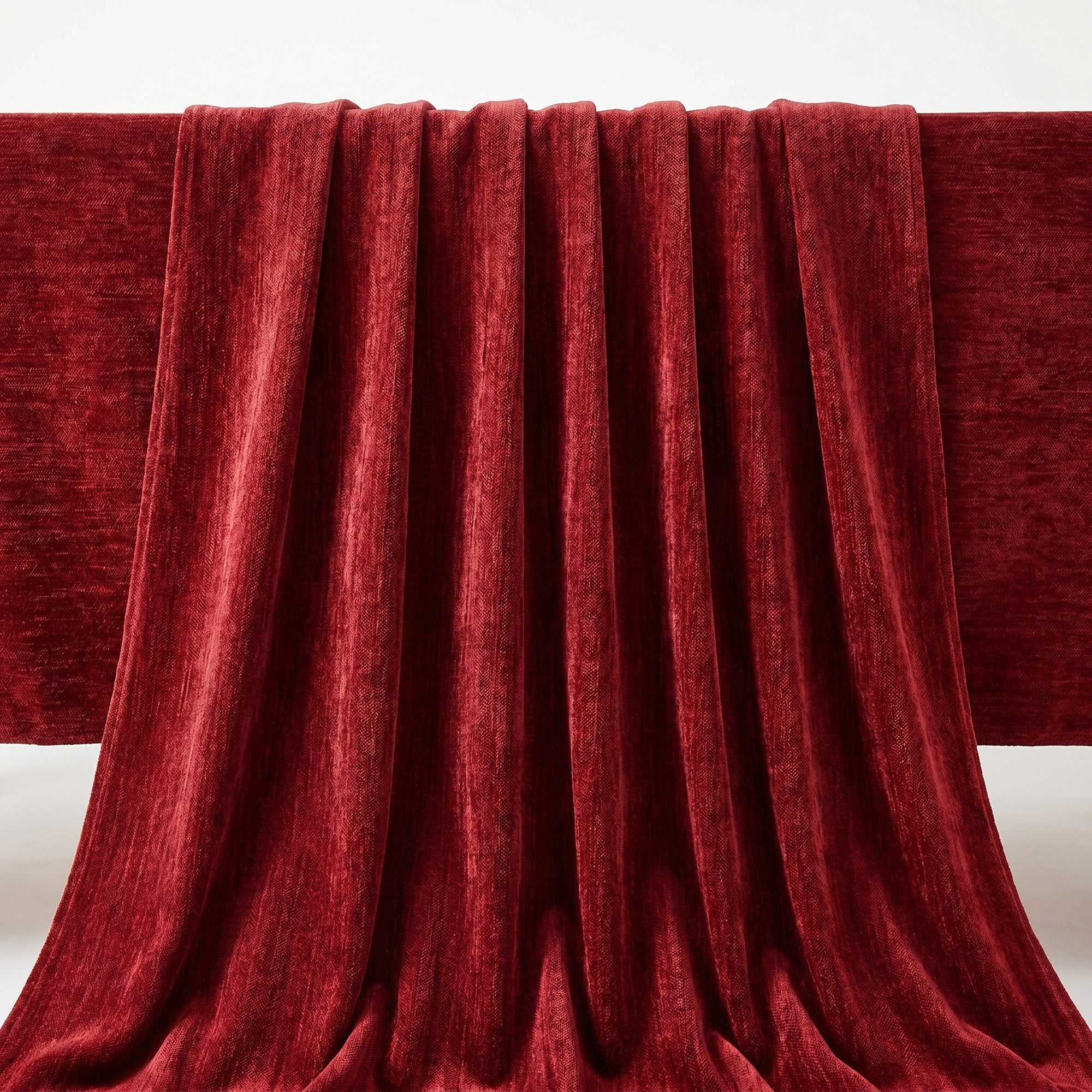 Chenille Burgundy Fabric