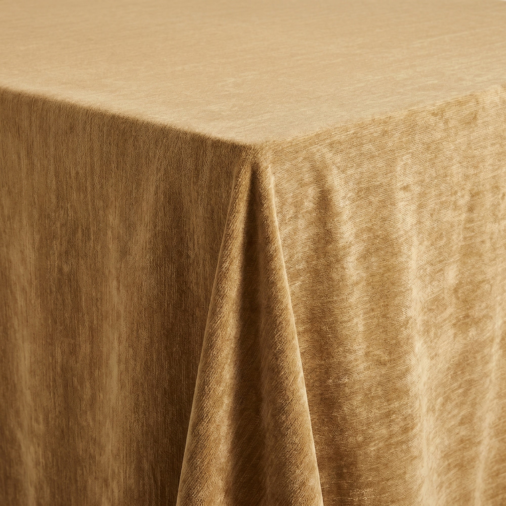 Chenille Gold Tablecloth — fabric detail