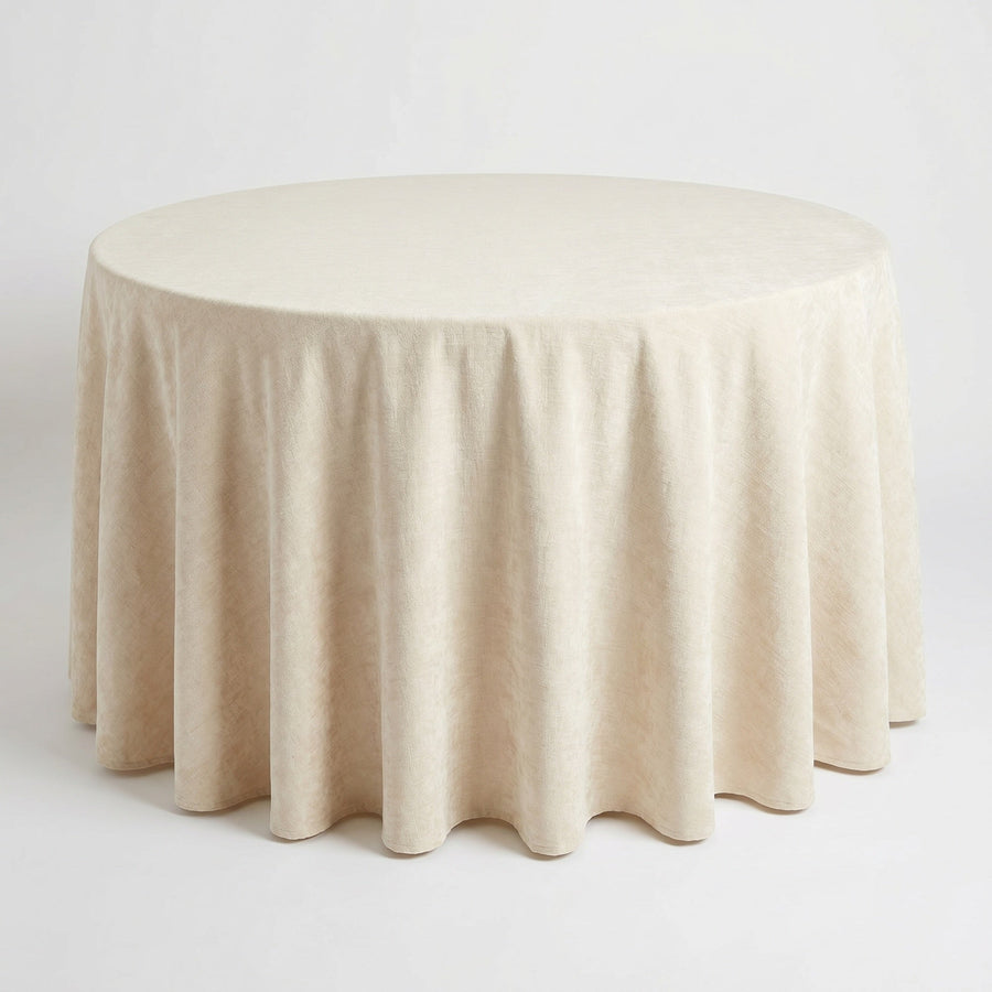Chenille Ivory Tablecloth