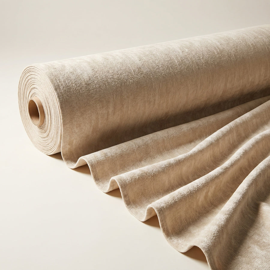 Chenille Ivory Fabric — fabric roll