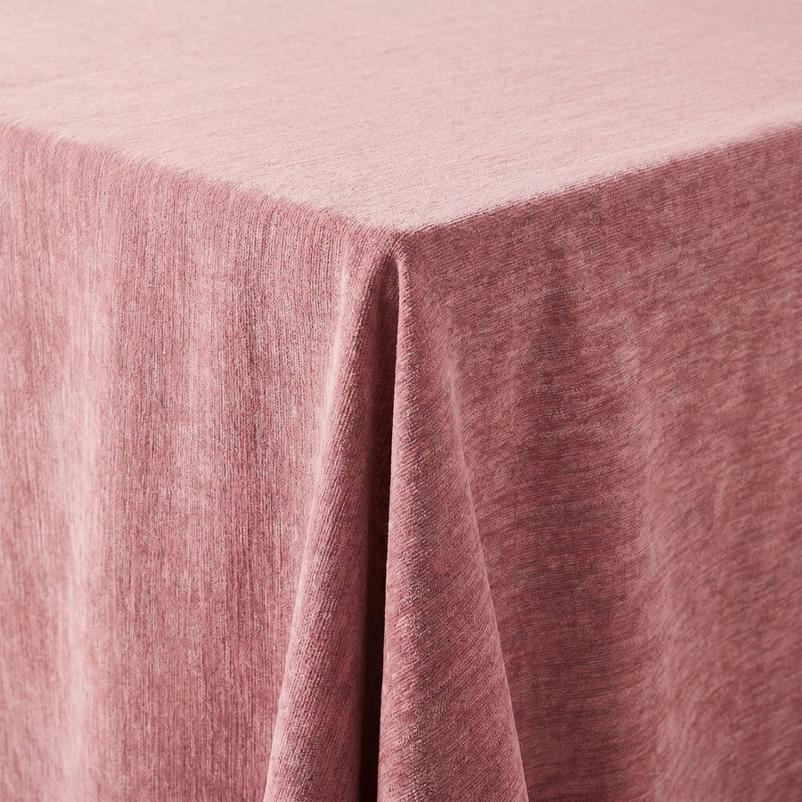 Chenille Mauve Tablecloth — fabric detail