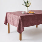 Chenille Mauve Tablecloth
