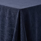 Chenille Navy Tablecloth — fabric detail