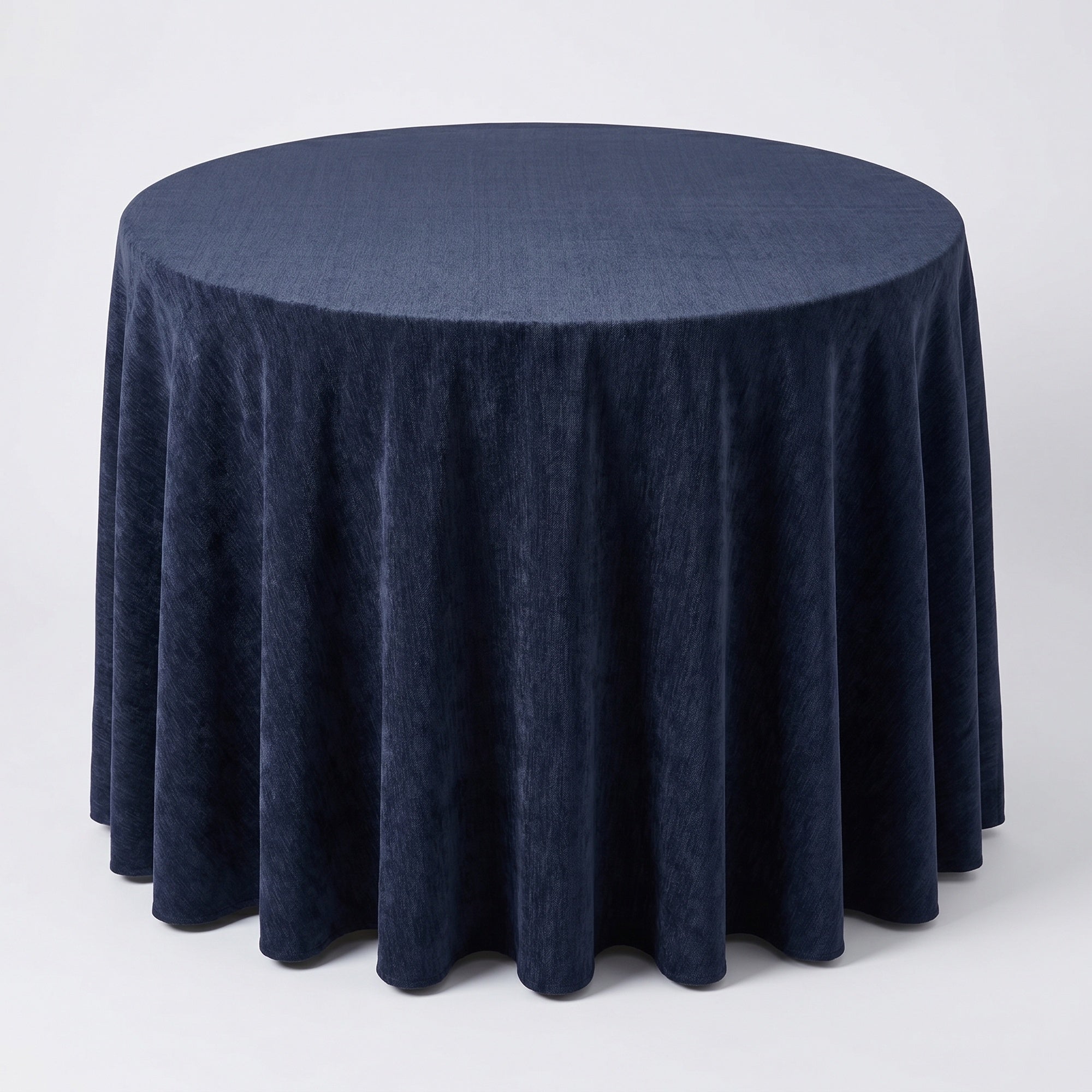 Chenille Navy Tablecloth