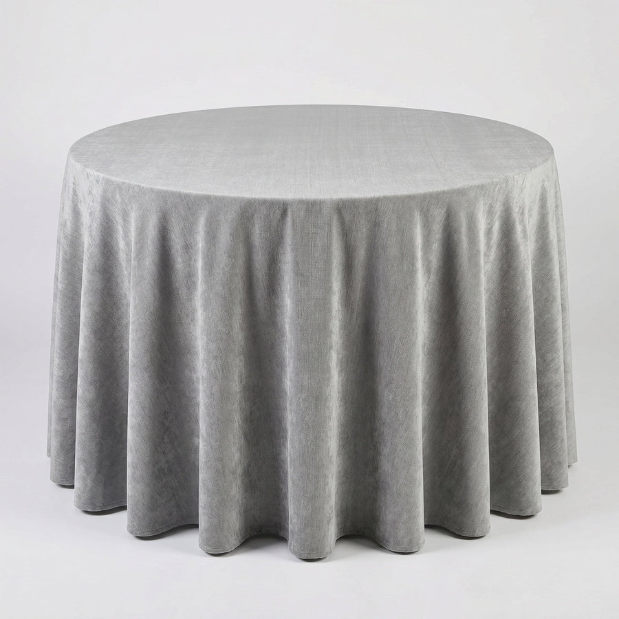 Chenille Silver Tablecloth