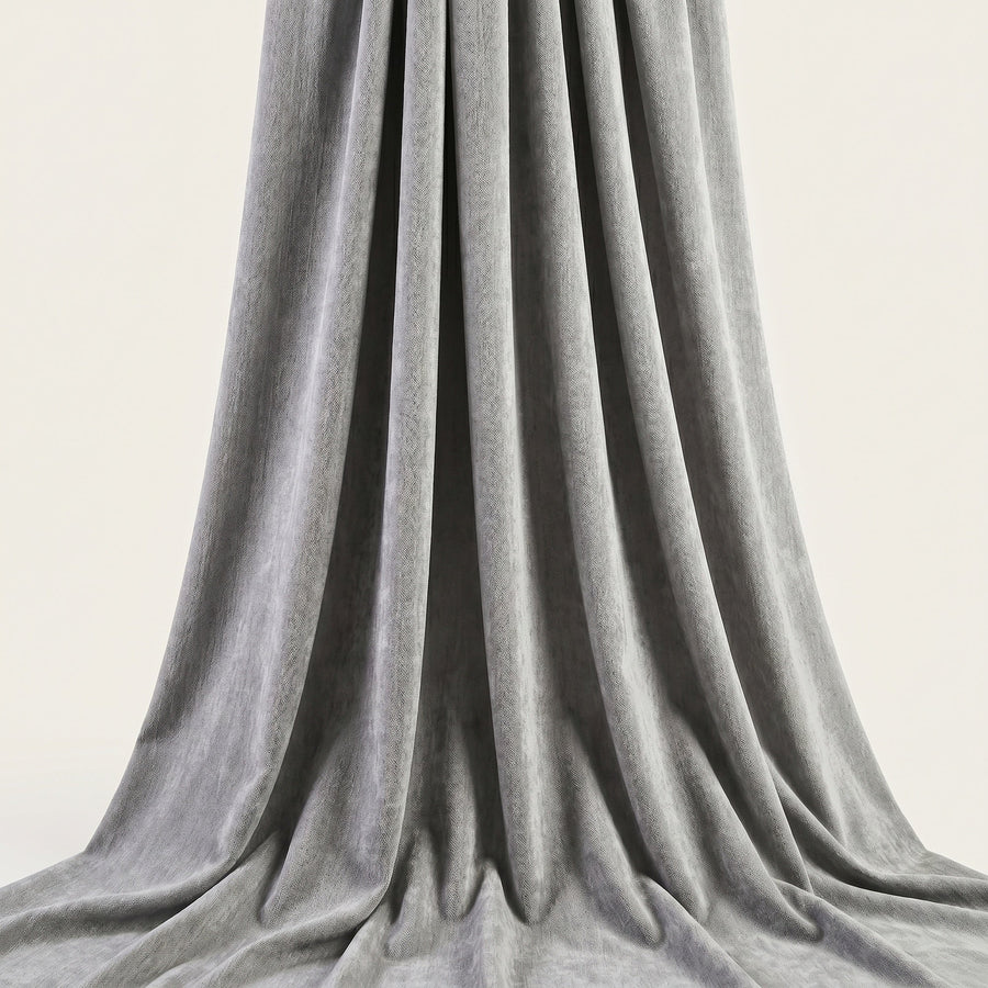 Chenille Silver Fabric
