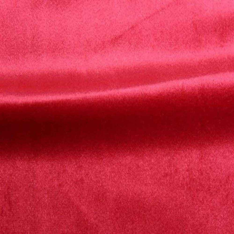 Cherry Red Shiny Velvet Fabric by the Yard - 72 Inch Wide