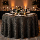 Chrisma Onyx Tablecloth — styled table