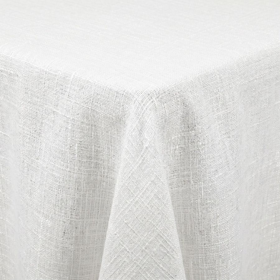 Chrisma White Tablecloth — fabric detail