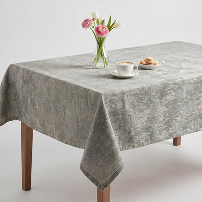 Classic Jacquard Tablecloth – Silver