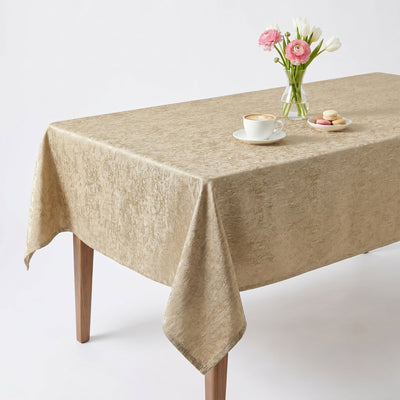 Classic Jacquard Tablecloth – Taupe