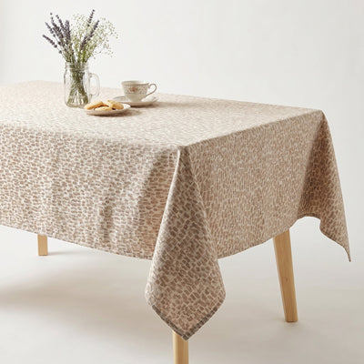 Cobblestone Jacquard Tablecloth – Beige