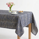 Colorado Silver Navy Tablecloth