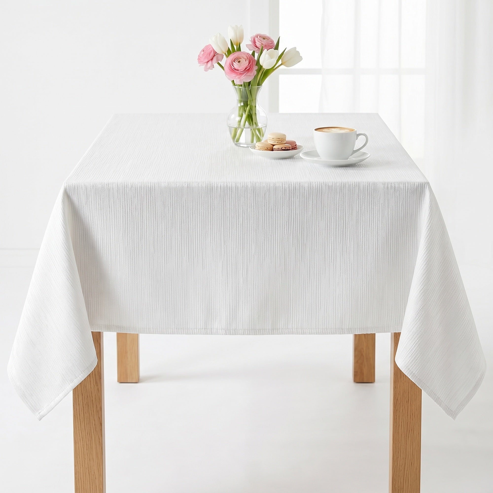 Colorado White White Tablecloth
