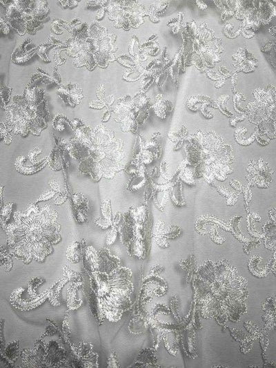 De Jeneiro Embroidered Lace Fabric – Ivory