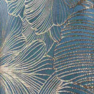 Blue Delhi Metallic Flower Jacquard Fabric - 120 Inch. in Width Fabric by the Yard - 120 Inch Wide