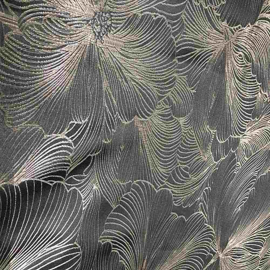 Grey Delhi Metallic Flower Jacquard Fabric - 120 Inch. in Width Fabric by the Yard - 120 Inch Wide