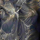 Navy Delhi Metallic Flower Jacquard Fabric - 120 Inch. in Width Fabric by the Yard - 120 Inch Wide