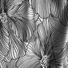 Onyx Delhi Metallic Flower Jacquard Fabric - 120 Inch. in Width Fabric by the Yard - 120 Inch Wide