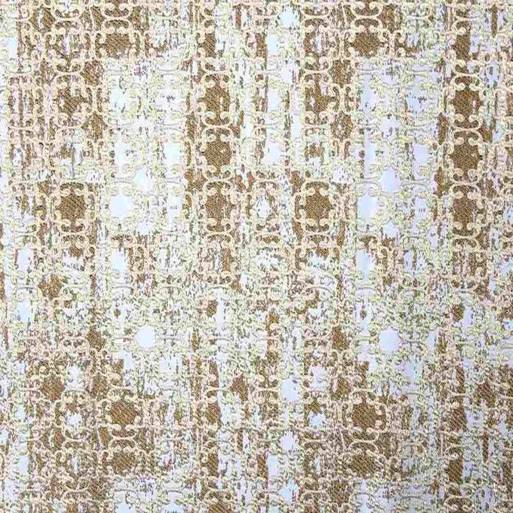 Gold/Beige Denver Jacquard Fabric by the Yard - 55 Inch Wide