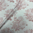 Pink Derby Floral Digital Print Fabric - Linen Look - 115 Inch. in Width Fabric by the Yard - 115 Inch Wide