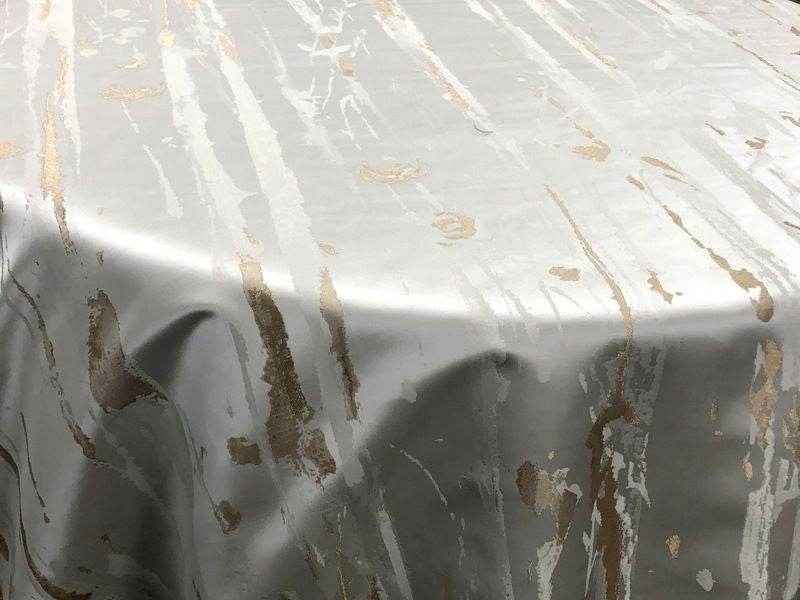 ivory Des Arts Jacquard Fabric by the Yard - 55 Inch Wide