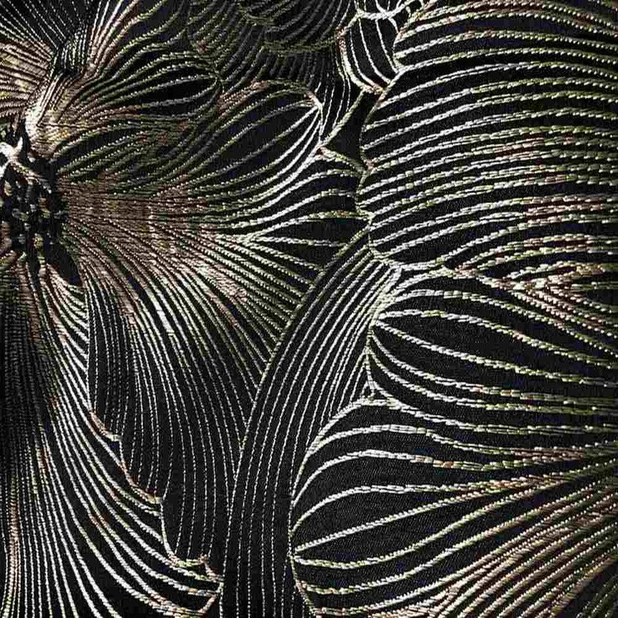 Midnight Delhi Metallic Flower Jacquard - Custom Tablecloths