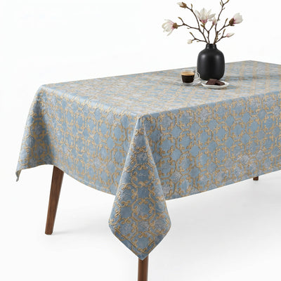 Denver Jacquard Tablecloth – Cold/Blue